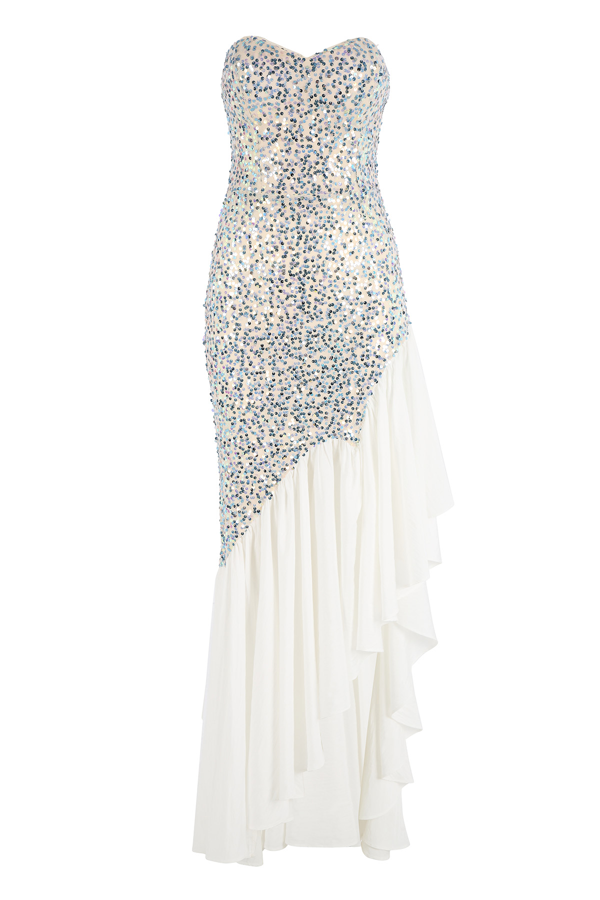 Sequin trailing evening gown lace pleated sleeveless mermaid dress for women, sexy and elegant part