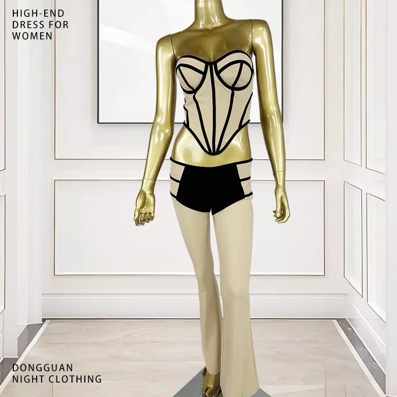 Designer's Spring Summer Collection a Form fitting Strapless Bustier with Soft Boning Support Matchi